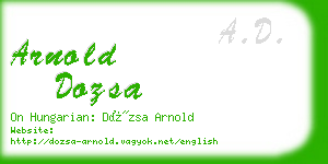 arnold dozsa business card